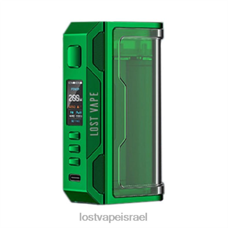 Lost Vape Thelema quest 200w mod ירוק/שקוף L26X4185 | Lost Vape Review Israel