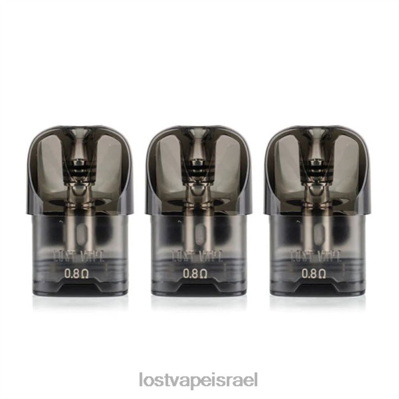 Lost Vape URSA תרמילים חלופיים | 2.5 מ"ל (חבילה של 3) ירוק 0.8 אוהם L26X4125 | Lost Vape Review Israel
