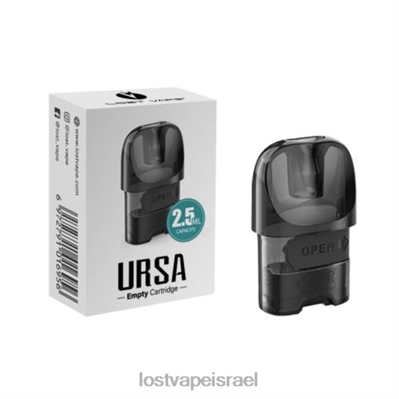 Lost Vape URSA תרמילים חלופיים שחור (מחסנית פוד ריקה של 2 מ"ל) L26X4215 | Lost Vape Review Israel